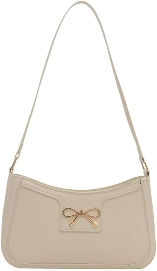 Trendy Bow Shoulder Bag for Women PU Leather Shoulder Purse Tote Bag Crossbody Purses for Work Travel 2025