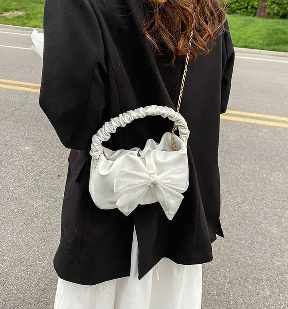 Trendy Small Shoulder Bag for Women Clutch Purse Large Bow Handbag Crossbody Bags Shoulder Handbags 2025