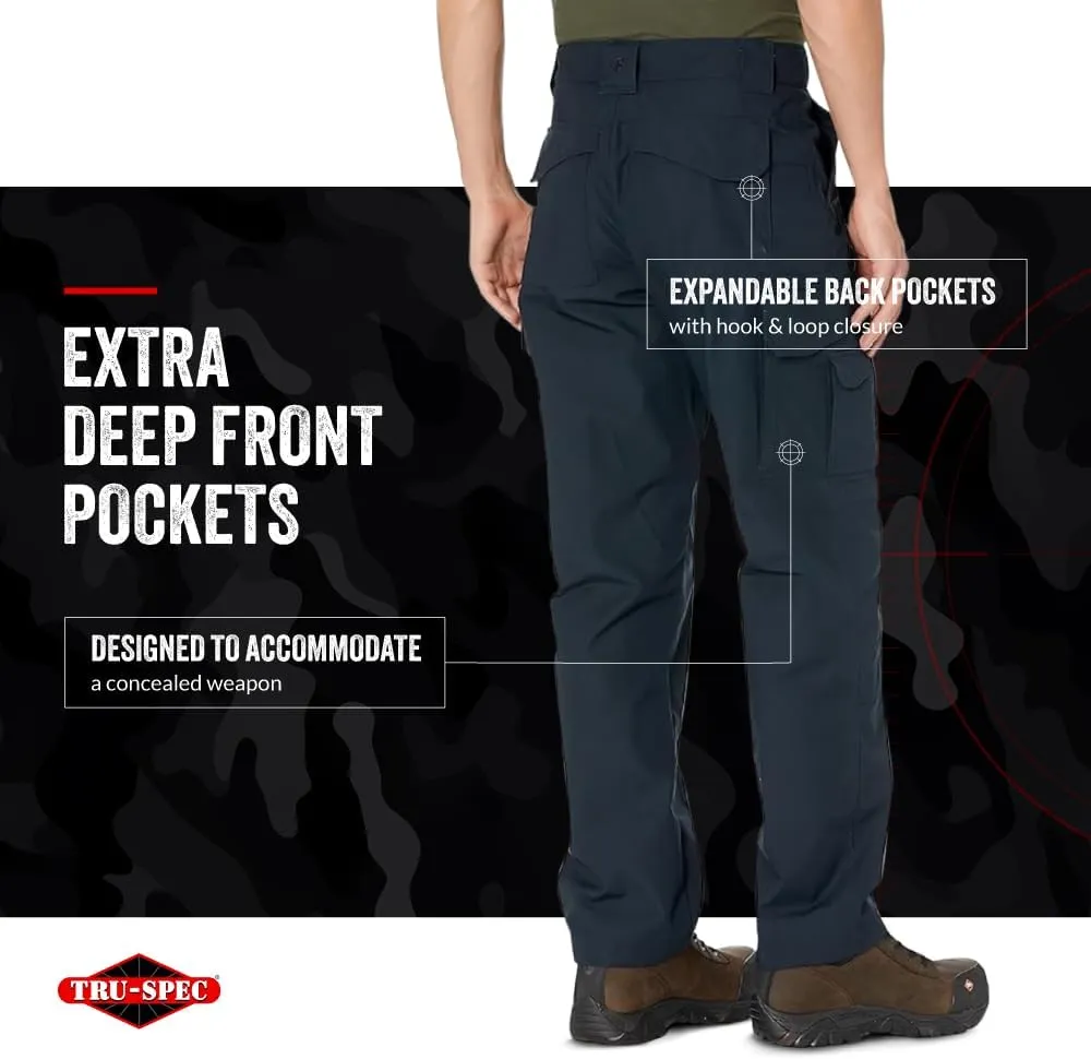 Tru-Spec 24-7 Original Tactical Pants for Men - Water-Resistant Cargo Work Pants with Concealed Carry and Knee Pad Openings