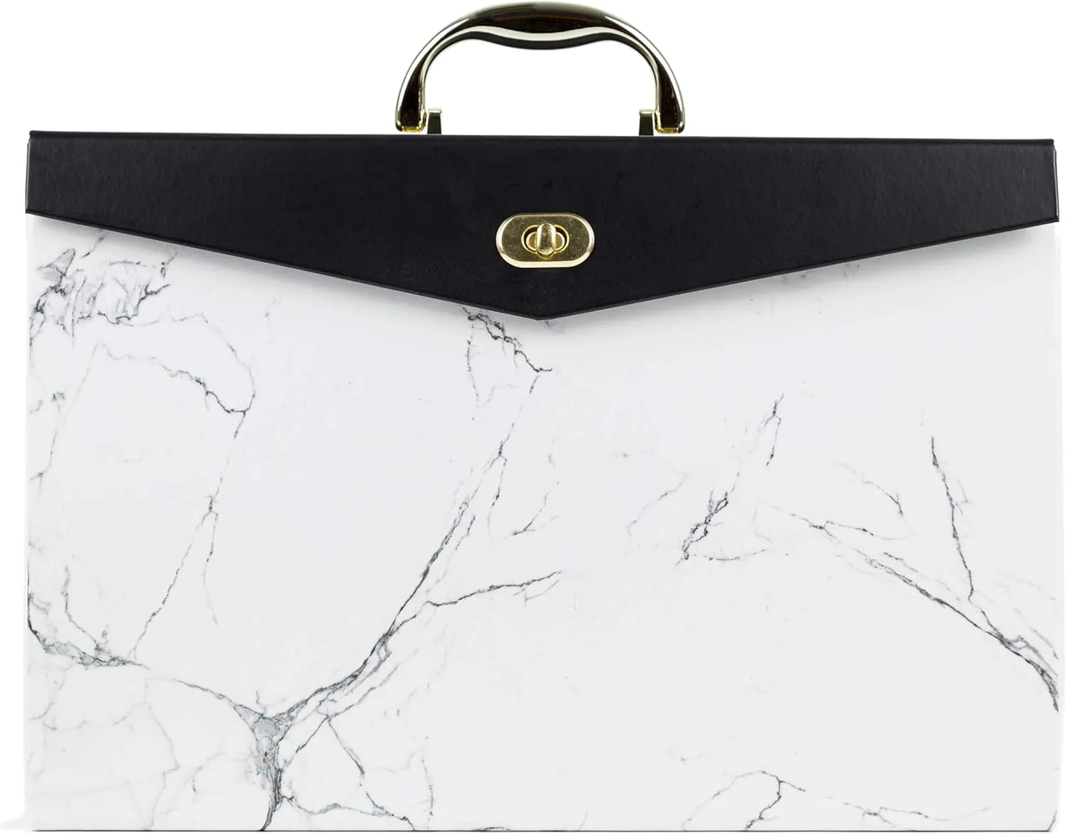 U Brands Fashion Expandable File Folder, Legal Size, 19 Pockets, Marble Print