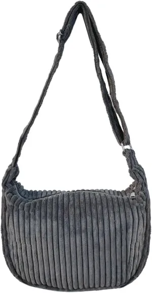 Ulisty Women Small Corduroy Hobo Bag Wide Strap Crossbody Bag Shoulder Bag Casual Handbag Daily Bag