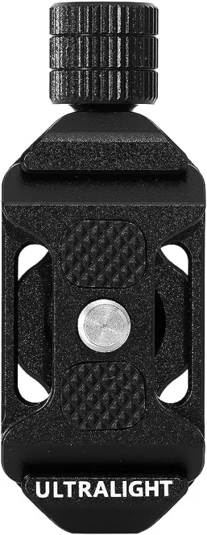 Ultralight 0.81oz/23g Arca Swiss Clamp with 0.37oz/10g Capture Clip Compatible Mini Arca Swiss Quick Release Plate