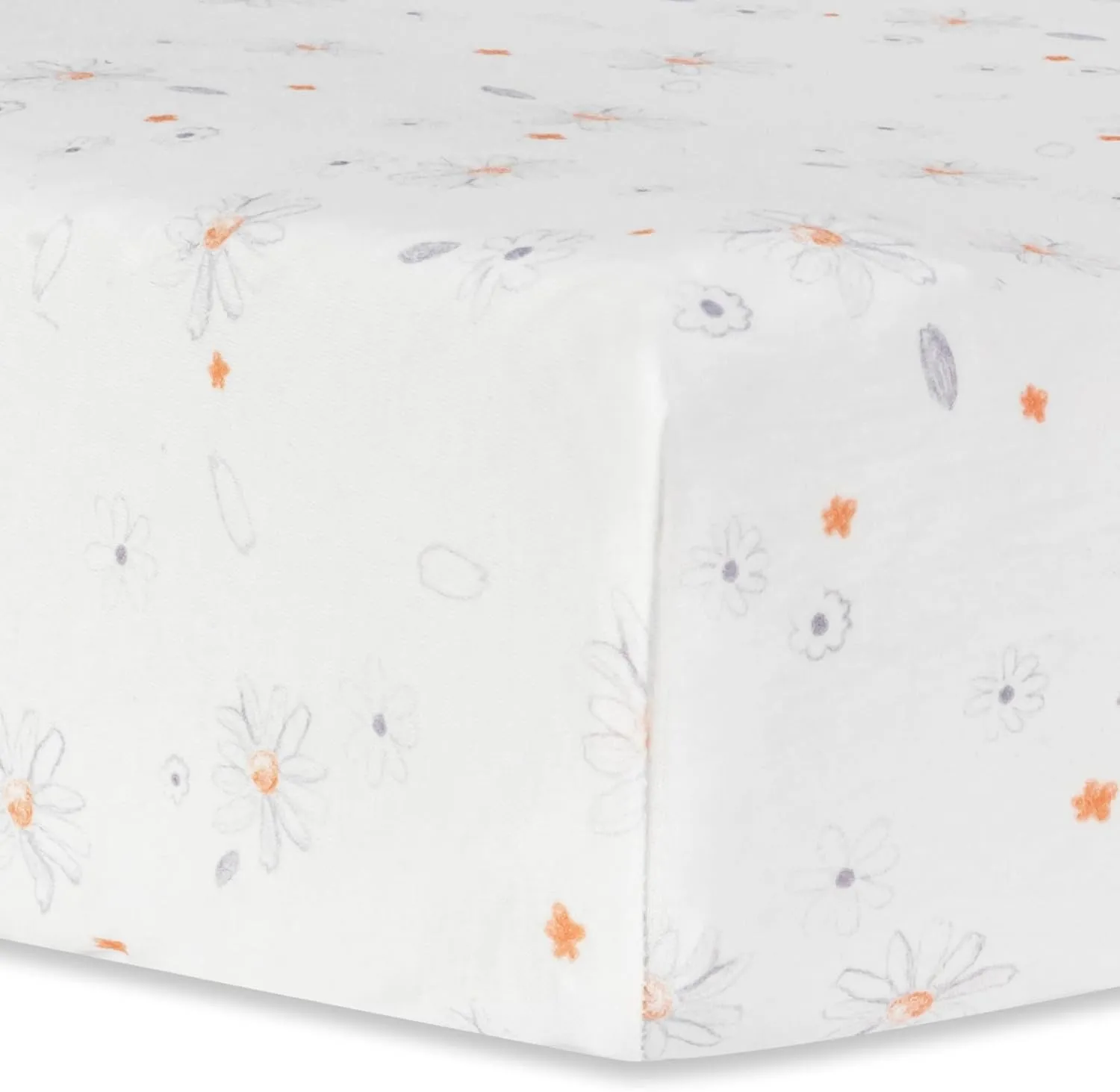 Under The Nile Organic Cotton Changing Pad Cover, Shadow Floral. Size 31" x 18"