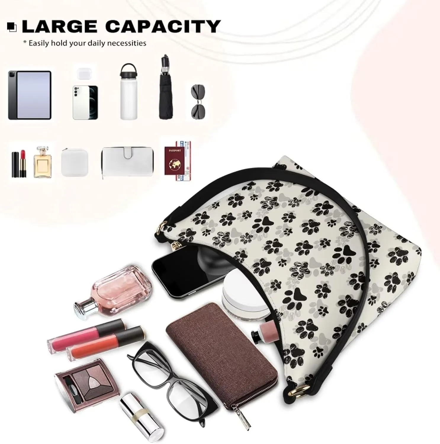 Underarm Shoulder Bag for Women Clutch Purse Handbag Pu Leather Tote Hobo Bag with Zipper Closure