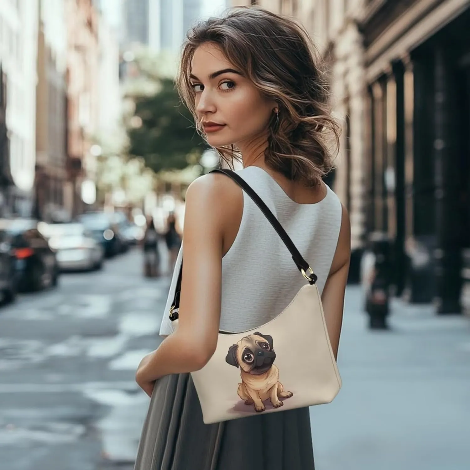 Underarm Shoulder Bag for Women Clutch Purse Handbag Pu Leather Tote Hobo Bag with Zipper Closure