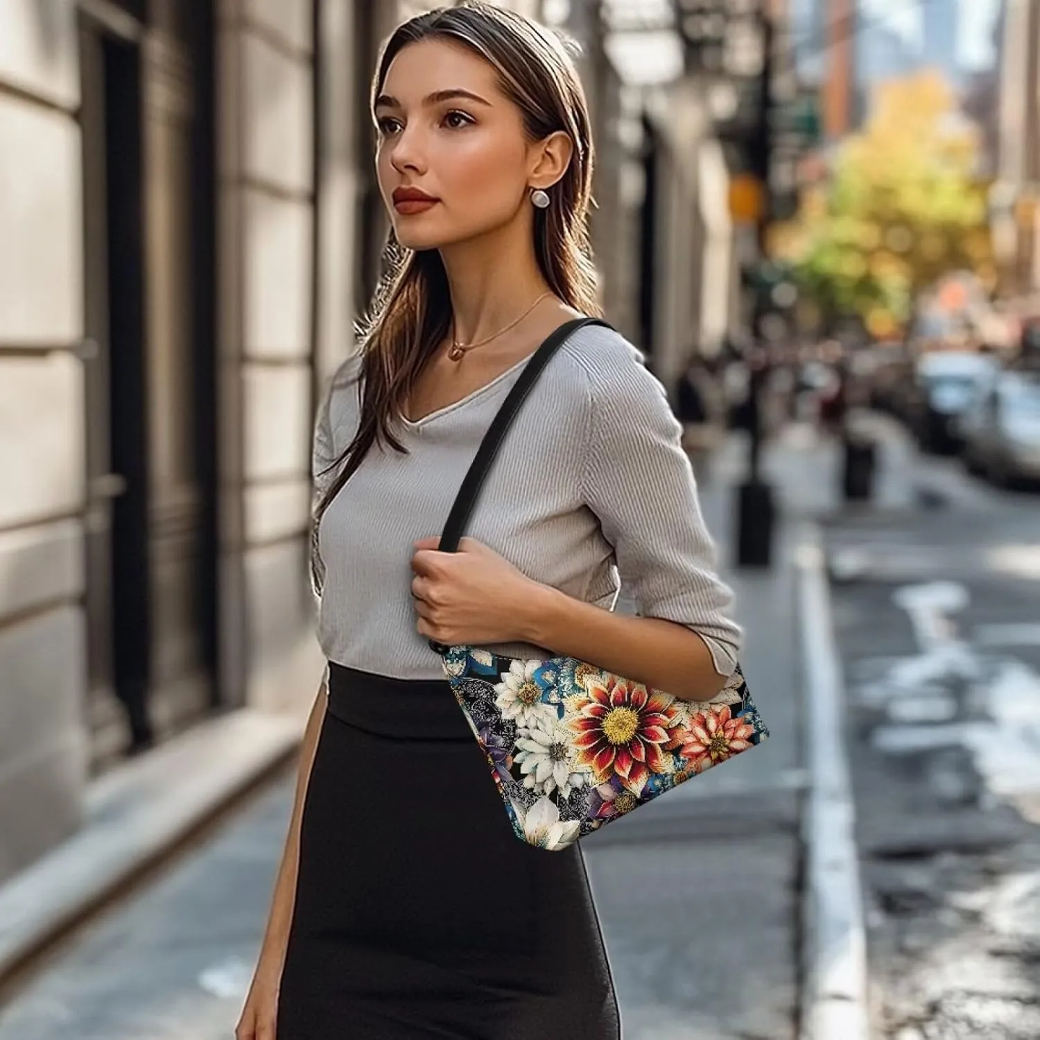 Underarm Shoulder Bag for Women Clutch Purse Handbag Pu Leather Tote Hobo Bag with Zipper Closure