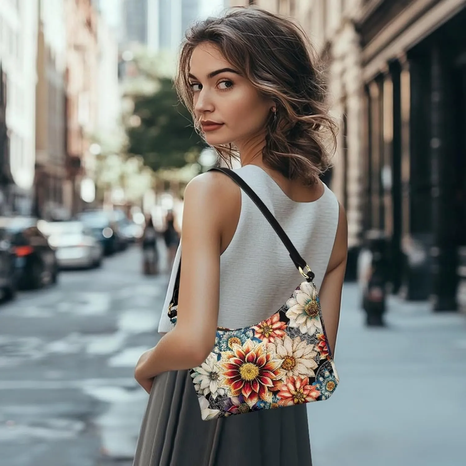 Underarm Shoulder Bag for Women Clutch Purse Handbag Pu Leather Tote Hobo Bag with Zipper Closure