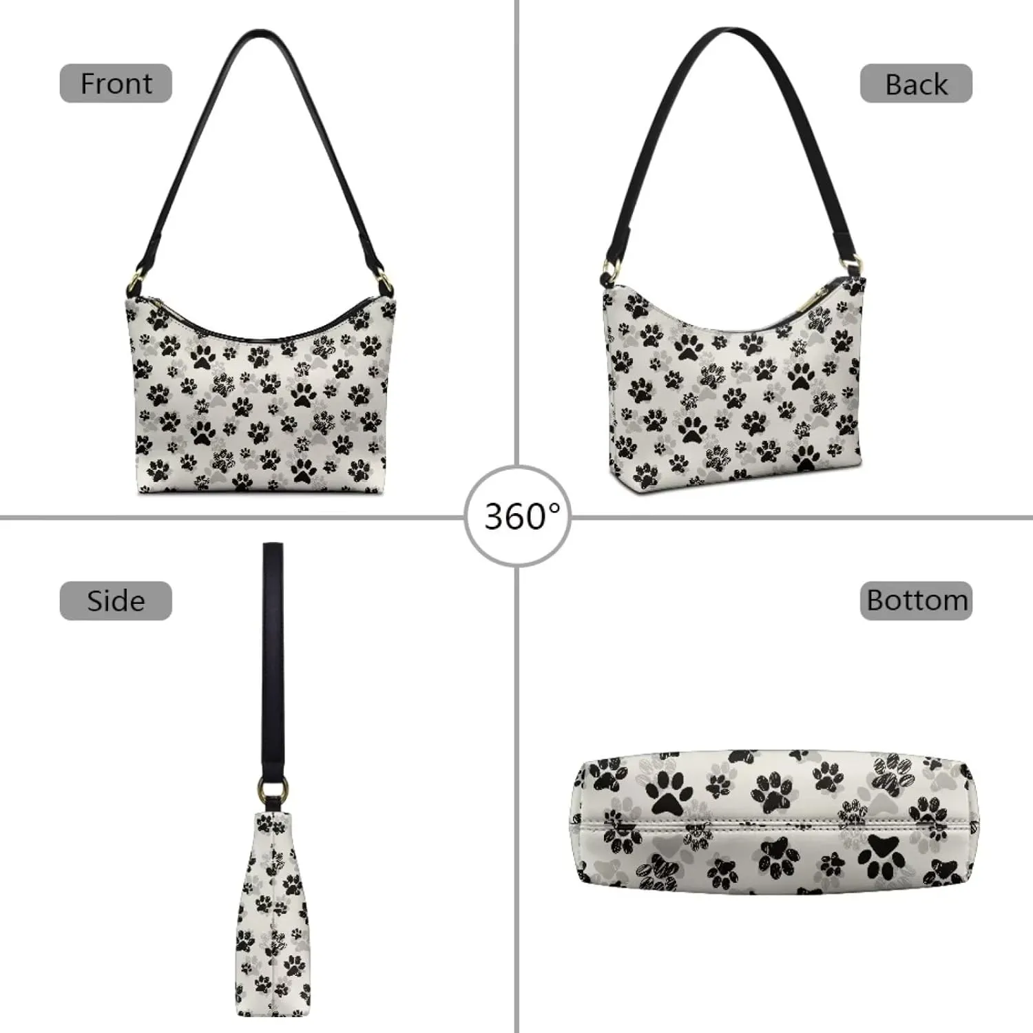 Underarm Shoulder Bag for Women Clutch Purse Handbag Pu Leather Tote Hobo Bag with Zipper Closure