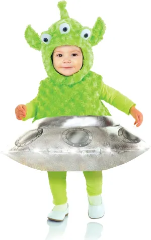 UNDERWRAPS unisex-baby Toddler's Cute Light Up Alien Ufo Costume - Out of This World Belly Babies
