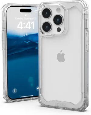 URBAN ARMOR GEAR UAG Case Compatible with iPhone 15 Pro Case 6.1" Plyo Ice Rugged Anti-Yellowing Transparent Clear Military Grade Dropproof Protective Cover