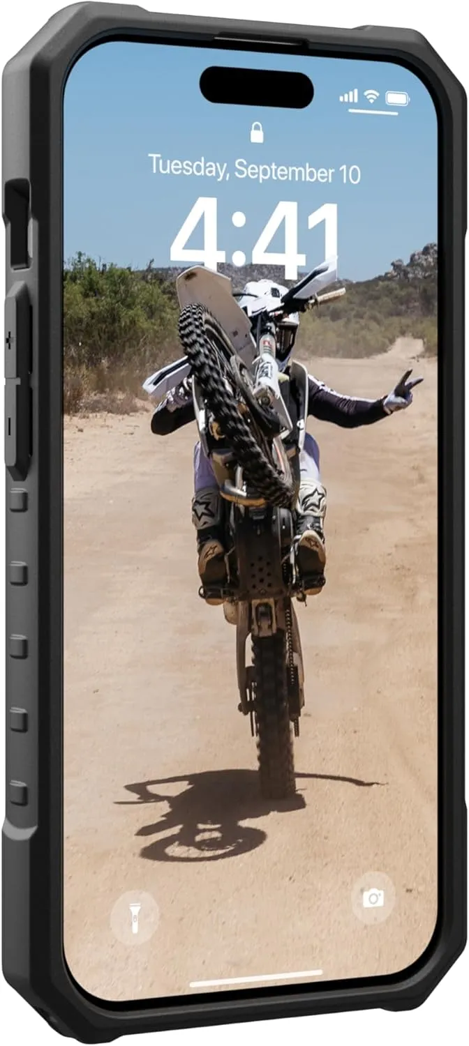 URBAN ARMOR GEAR UAG Case [Update Ver] Compatible with iPhone 15 Pro Case 6.1" Pathfinder Black Built-in Magnet Compatible with MagSafe Charging Rugged Military Grade Dropproof Protective Cover