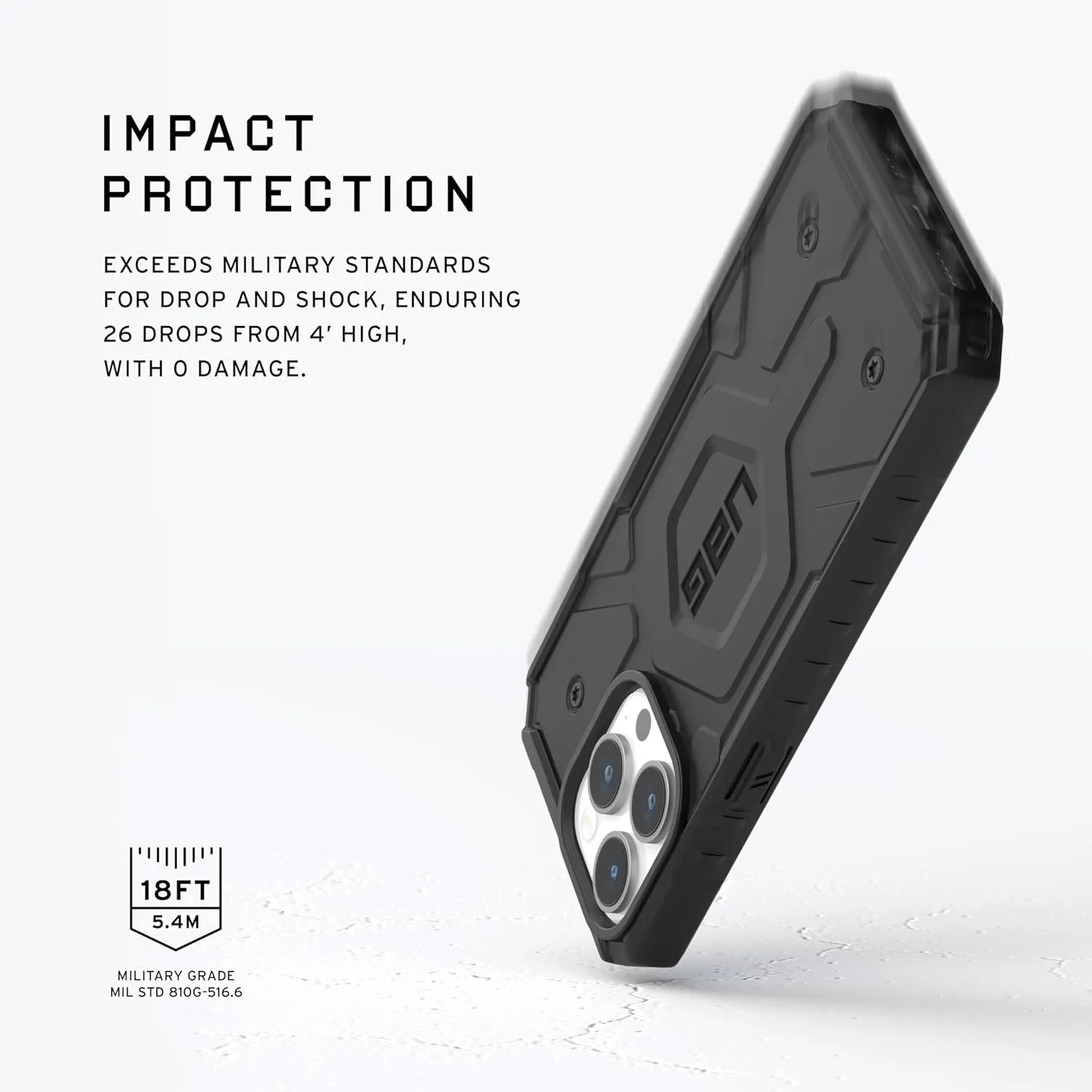 URBAN ARMOR GEAR UAG Case [Update Ver] Compatible with iPhone 15 Pro Case 6.1" Pathfinder Black Built-in Magnet Compatible with MagSafe Charging Rugged Military Grade Dropproof Protective Cover