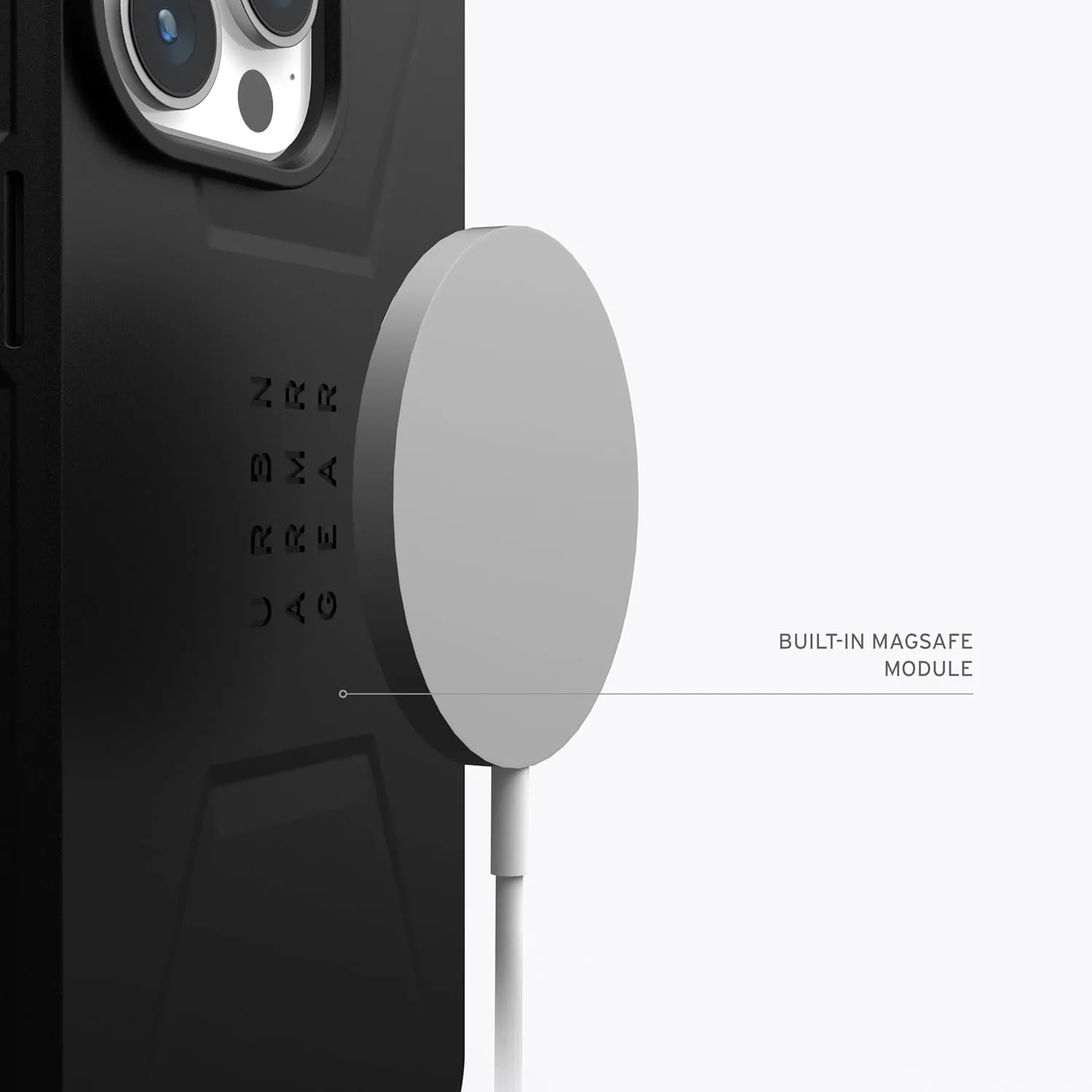 URBAN ARMOR GEAR UAG Case [Updated Version] Compatible with iPhone 15 Pro Case 6.1" Civilian Black Built-in Magnet Compatible with MagSafe Charging Rugged Mil-Grade Dropproof Protective Cover