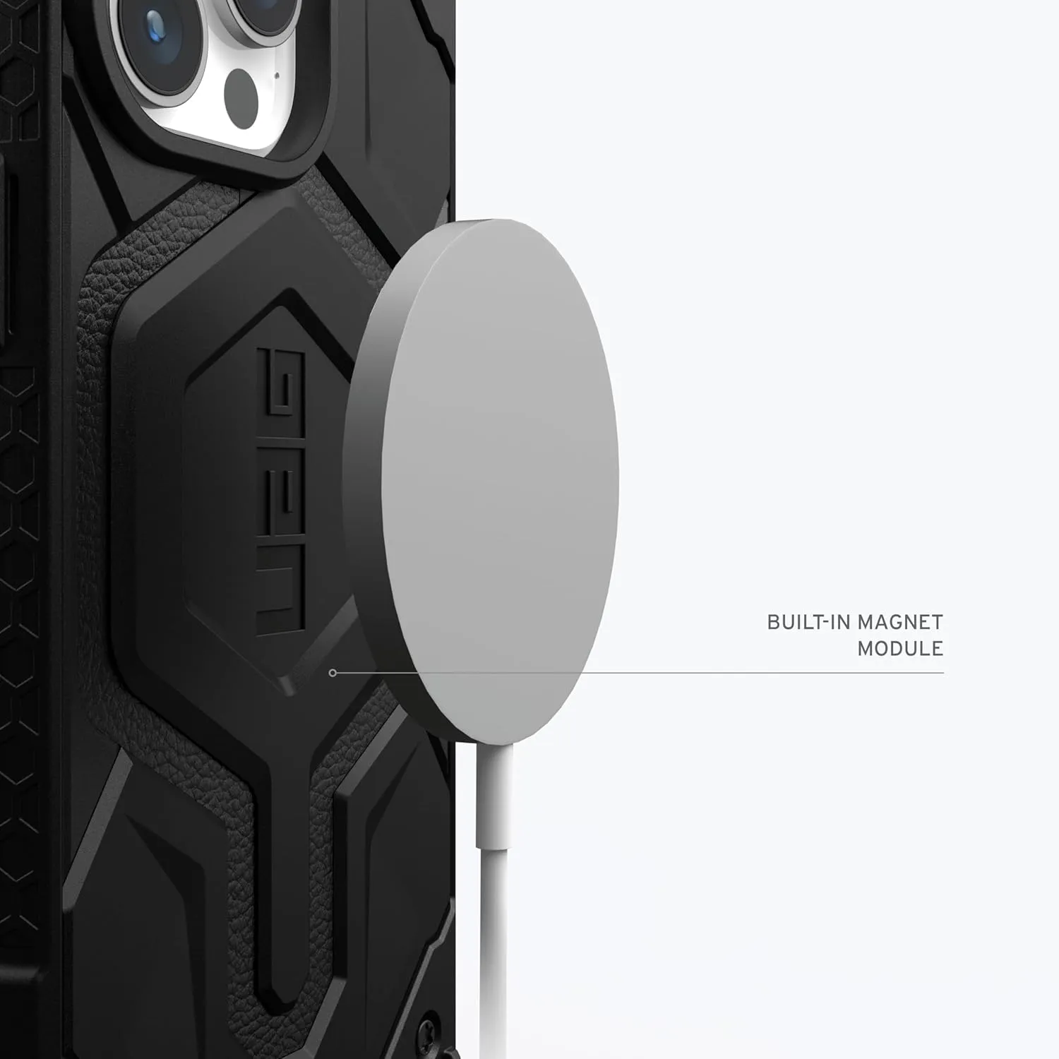 URBAN ARMOR GEAR UAG Case [Updated Version] Compatible with iPhone 15 Pro Case 6.1" Monarch Pro Black Built-in Magnet Compatible with MagSafe Charging Premium Rugged Military Grade Protective Cover
