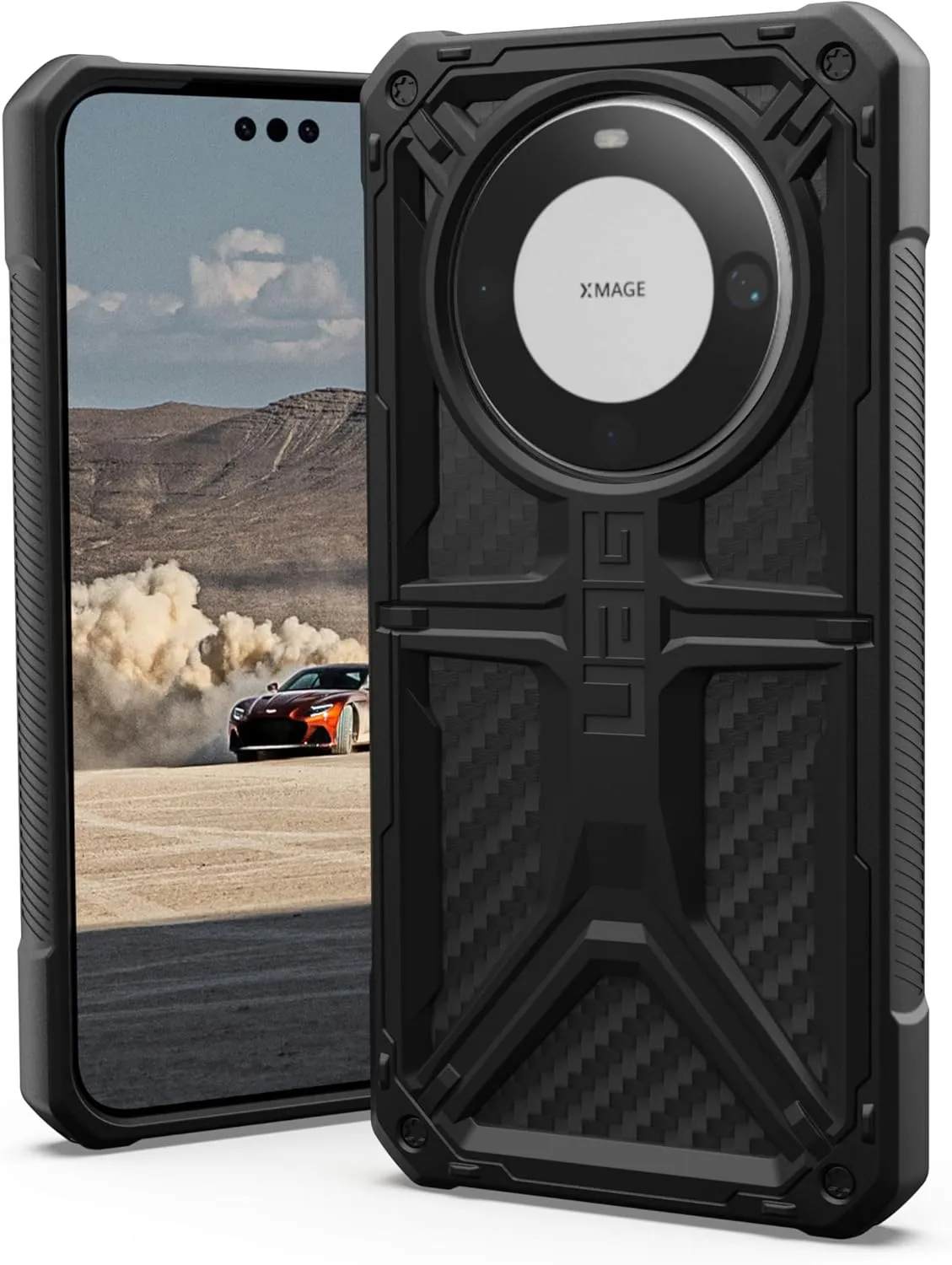 URBAN ARMOR GEAR UAG Designed for Huawei Mate 60 Pro Case Monarch Carbon Fiber, Rugged Military Drop Tested Protective Cover