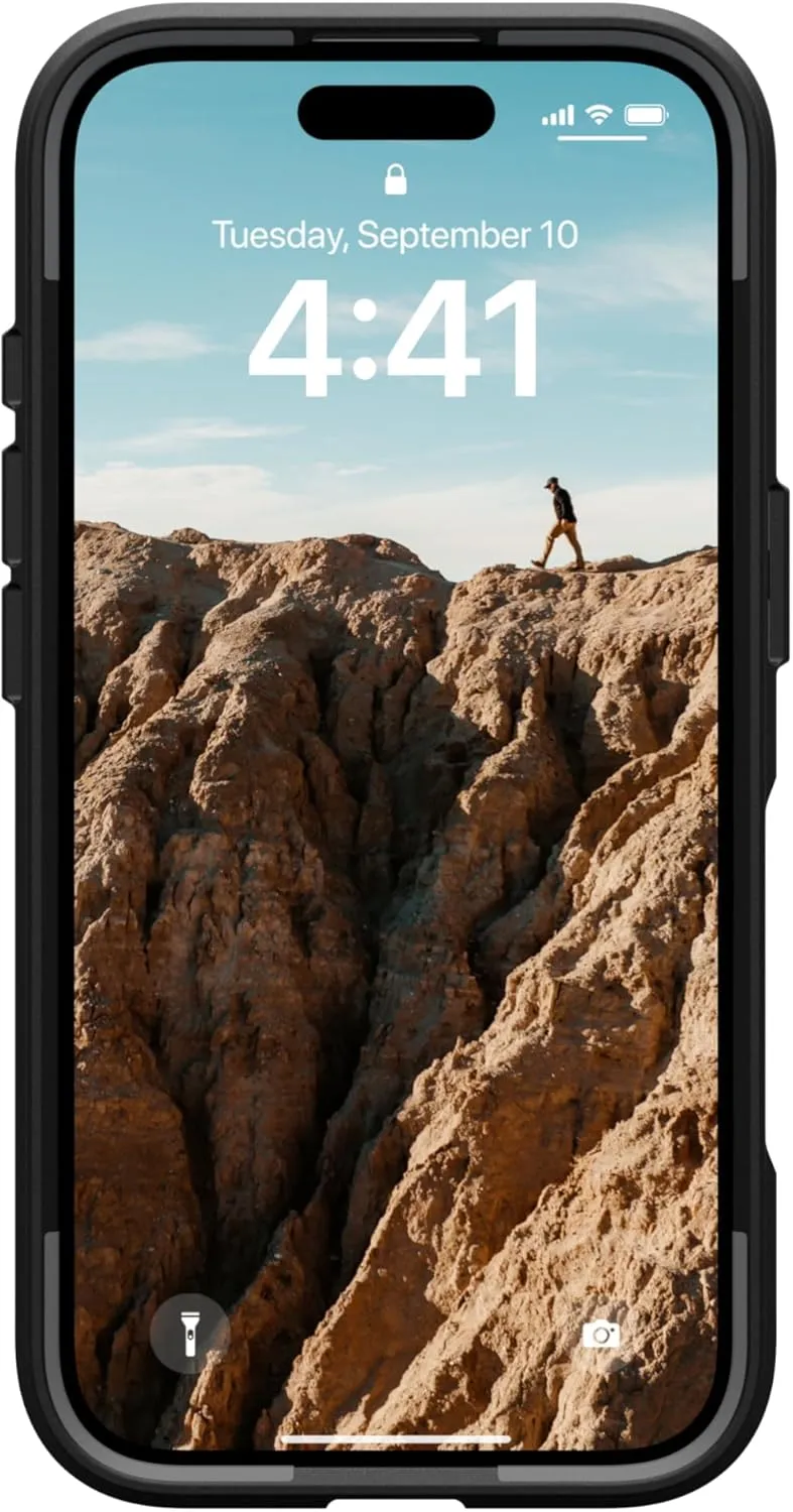URBAN ARMOR GEAR UAG Designed for iPhone 16 Case 6.1" Civilian - Compatible with MagSafe Charging Rugged Slim Sleek Shockproof Anti-Slip Military Grade Protective Cover, Black