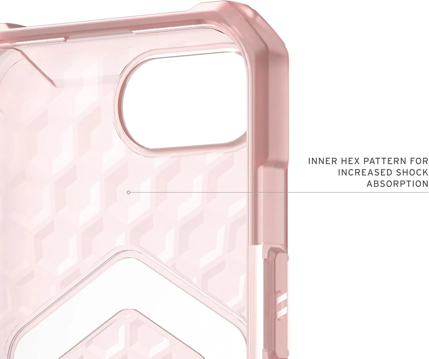 URBAN ARMOR GEAR UAG Designed for iPhone 16e Case Essential Armor - Compatible with MagSafe Rugged Military Grade Drop Proof Clear Protective Cover, Translucent Rose