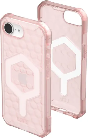 URBAN ARMOR GEAR UAG Designed for iPhone 16e Case Essential Armor - Compatible with MagSafe Rugged Military Grade Drop Proof Clear Protective Cover, Translucent Rose
