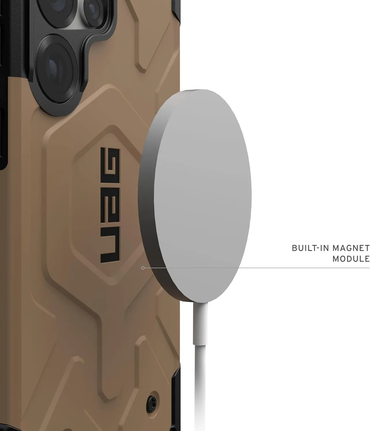URBAN ARMOR GEAR UAG Designed for Samsung Galaxy S25 Ultra Case 6.8" Pathfinder - Compatible with Magnetic Charging Armor Shell Impact-Resistant Rugged Military Grade Protective Cover, Dark Earth