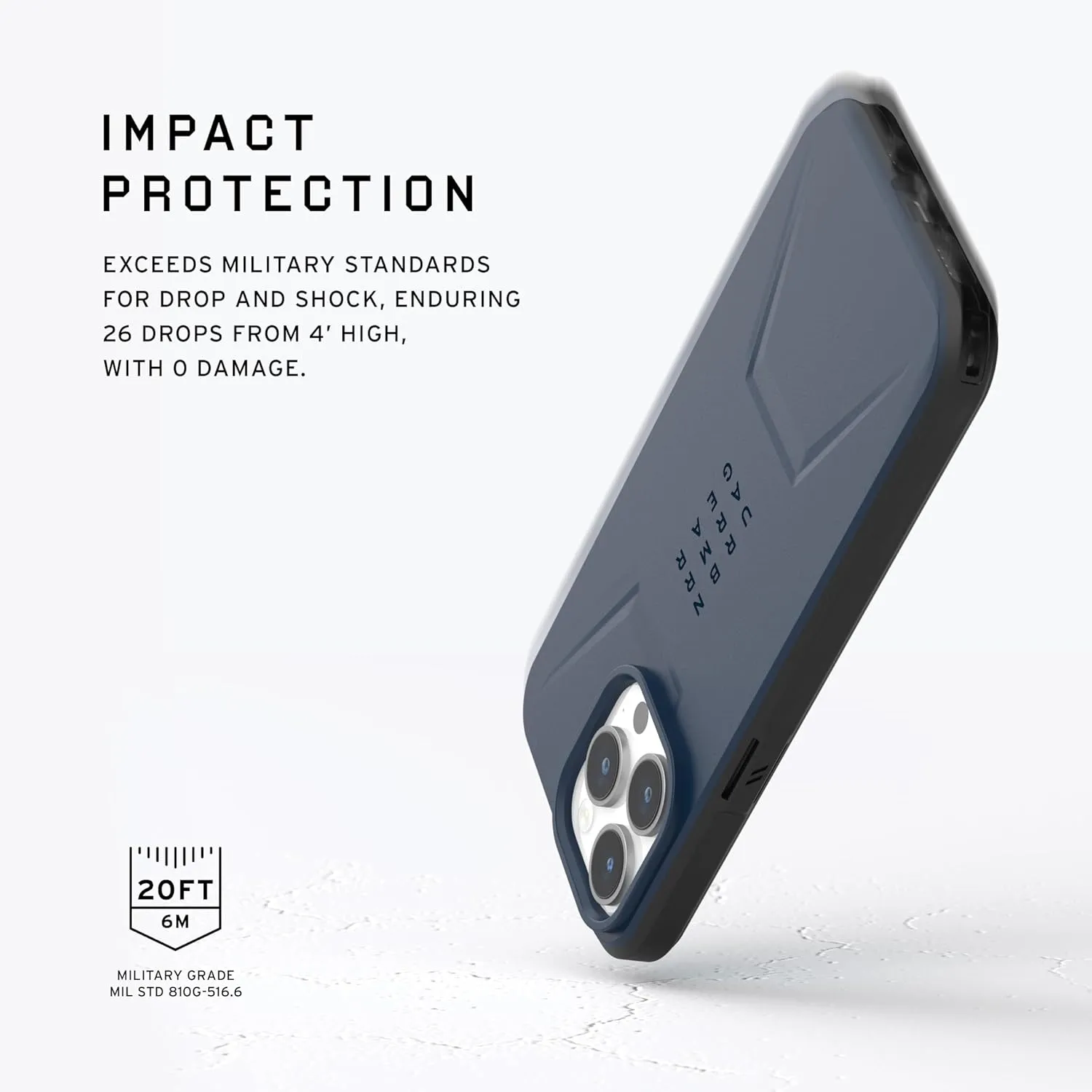 URBAN ARMOR GEAR UAG [Updated Version] Case Compatible with iPhone 15 Pro Case 6.1" Civilian Mallard Built-in Magnet Compatible with MagSafe Charging Rugged Mil-Grade Dropproof Protective Cover