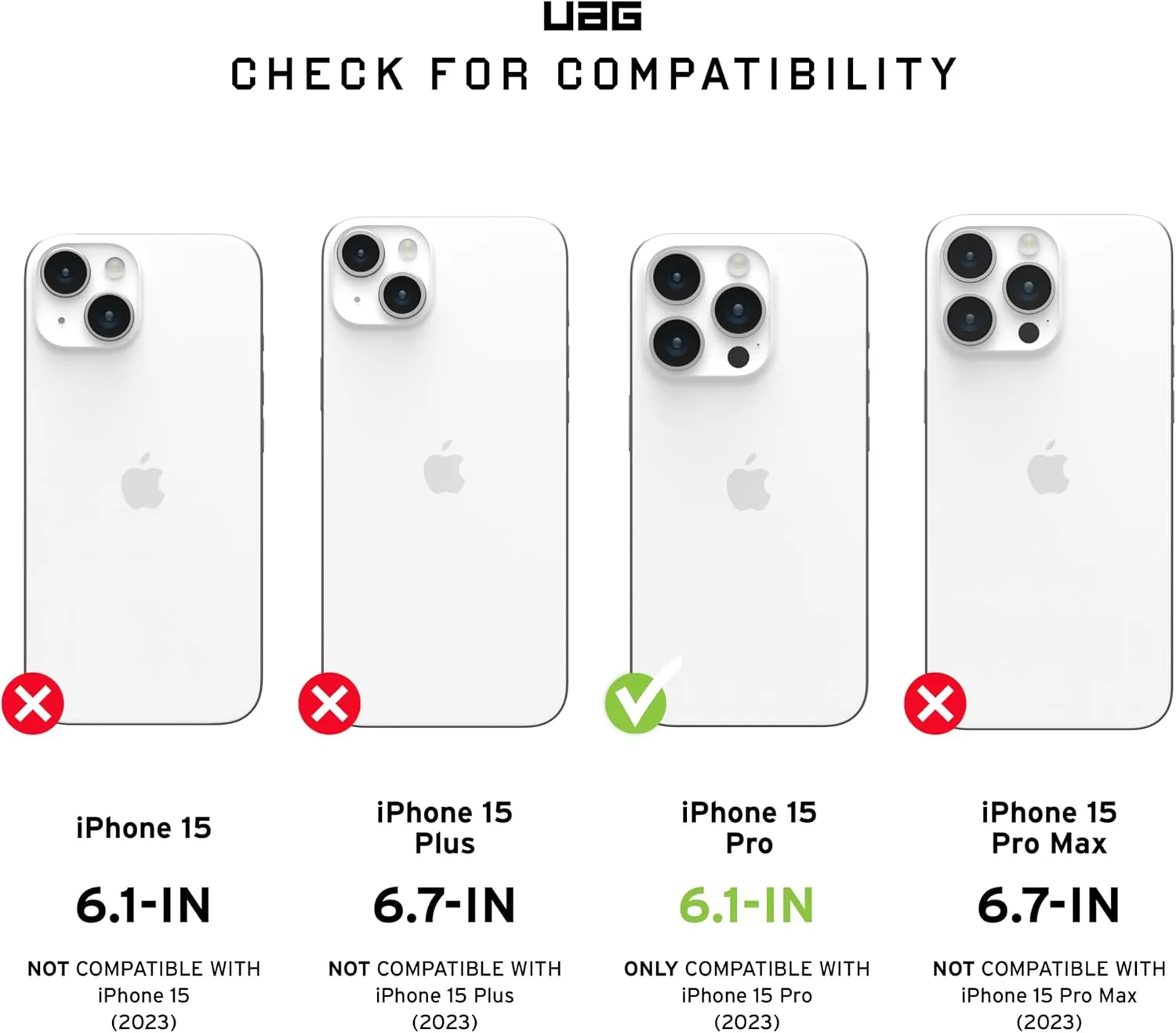 URBAN ARMOR GEAR UAG [Updated Version] Case Compatible with iPhone 15 Pro Case 6.1" Civilian Olive Drab Built-in Magnet Compatible with MagSafe Charging Rugged Mil-Grade Dropproof Protective Cover