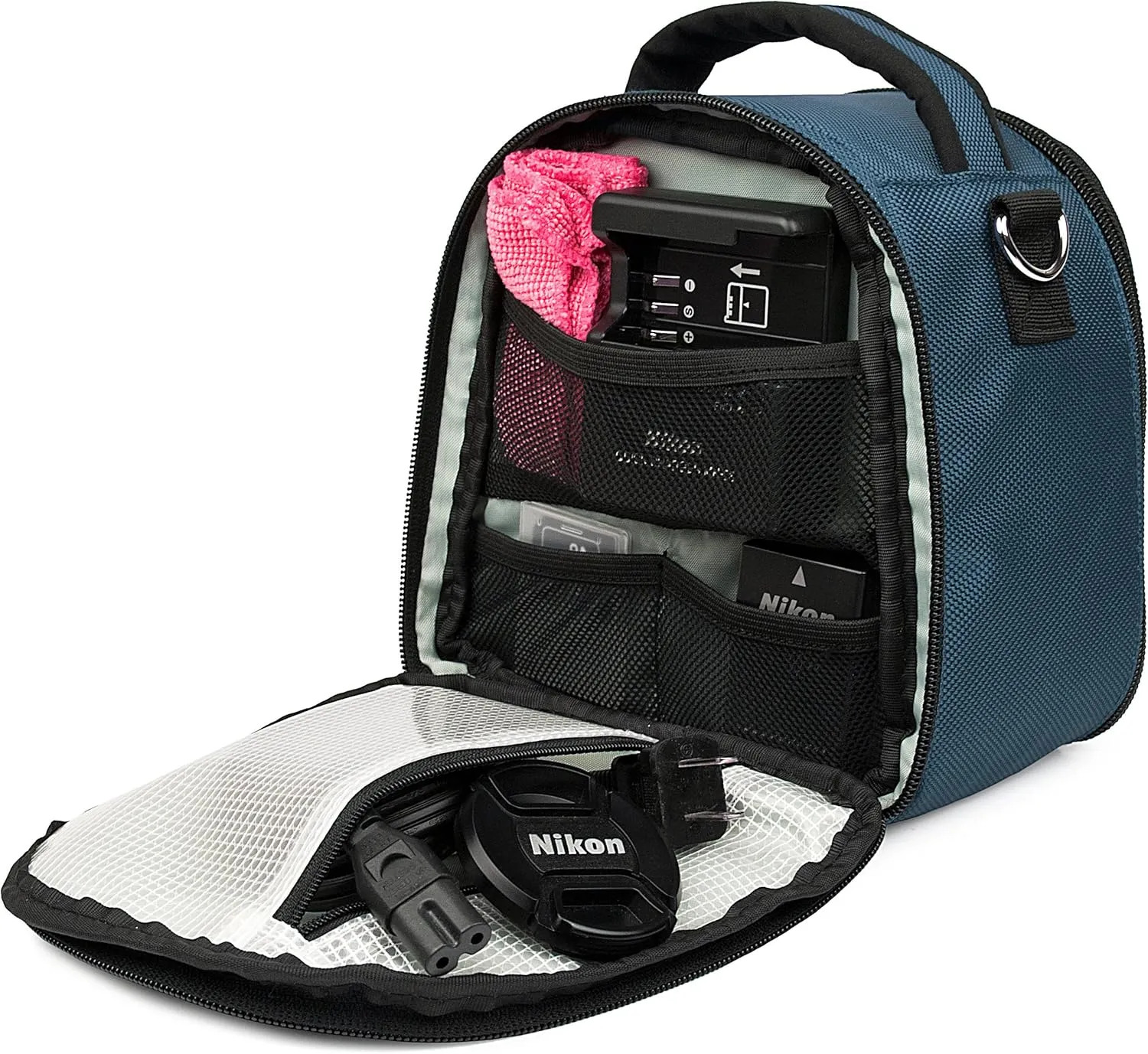 Vangoddy Laurel Navy Blue Carrying Case Bag for Leica SL-System, M-System, Q, APS-C System, X, Compact