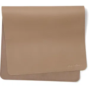 Vegan Leather Baby Changing Mat (16 X 30 in) - Multipurpose Wipeable and Portable Diaper Changing Mat - Foldable Travel Changing Mat (Taupe)