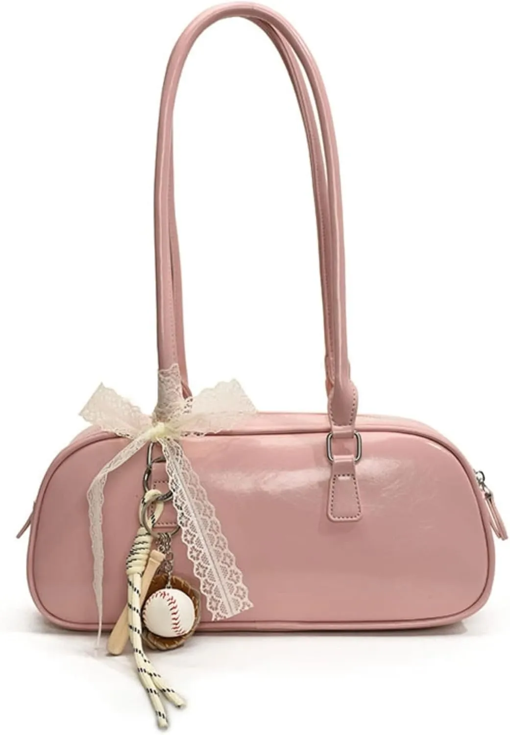 Vegan Leather Shoulder Purse Cute Shoulder Bags Y2k Purses Women Streetwear Vintage Coquette Belt Bag