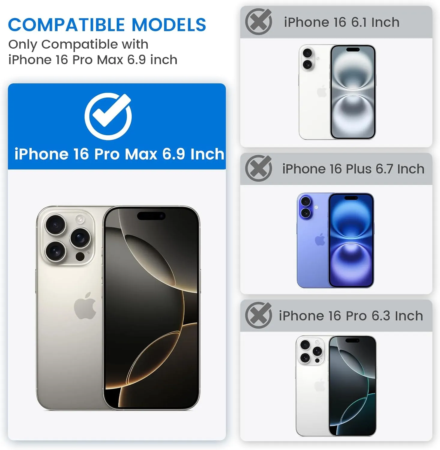 VEGO Case for iPhone 16 Pro Max, Slide Camera Cover & Privacy Screen Protector & 360°Rotatable Ring Kickstand Military Grade Heavy Duty Protection Case for iPhone 16 ProMax - Rose Gold