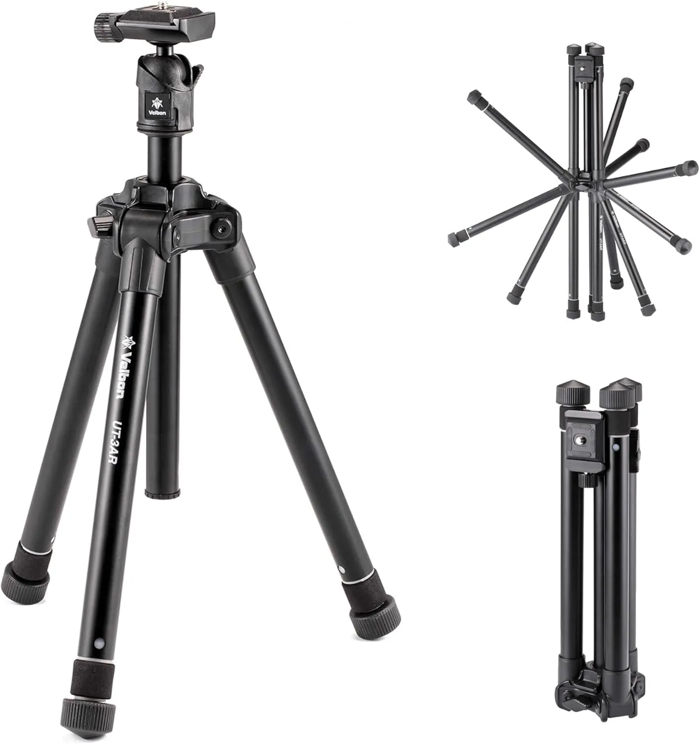 Velbon UT-3AR Camera Tripod, Black
