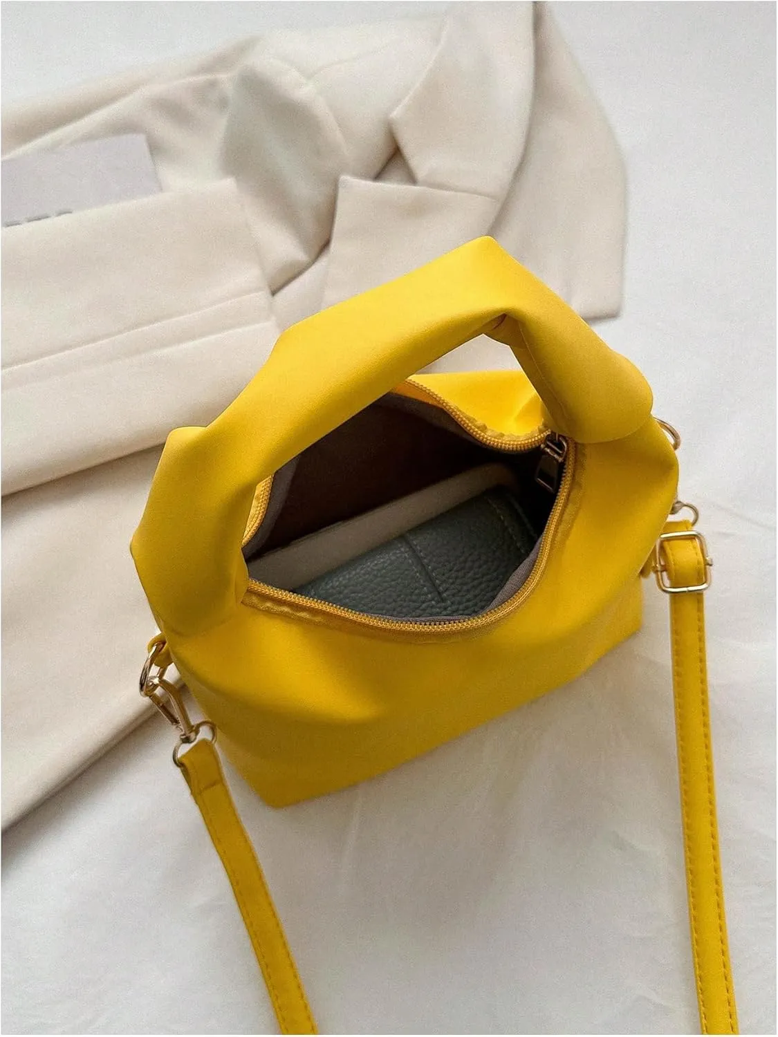 Verdusa Women's Hobo Handbag PU Leather Crossbody Shoulder Bag with Adjustable Strap