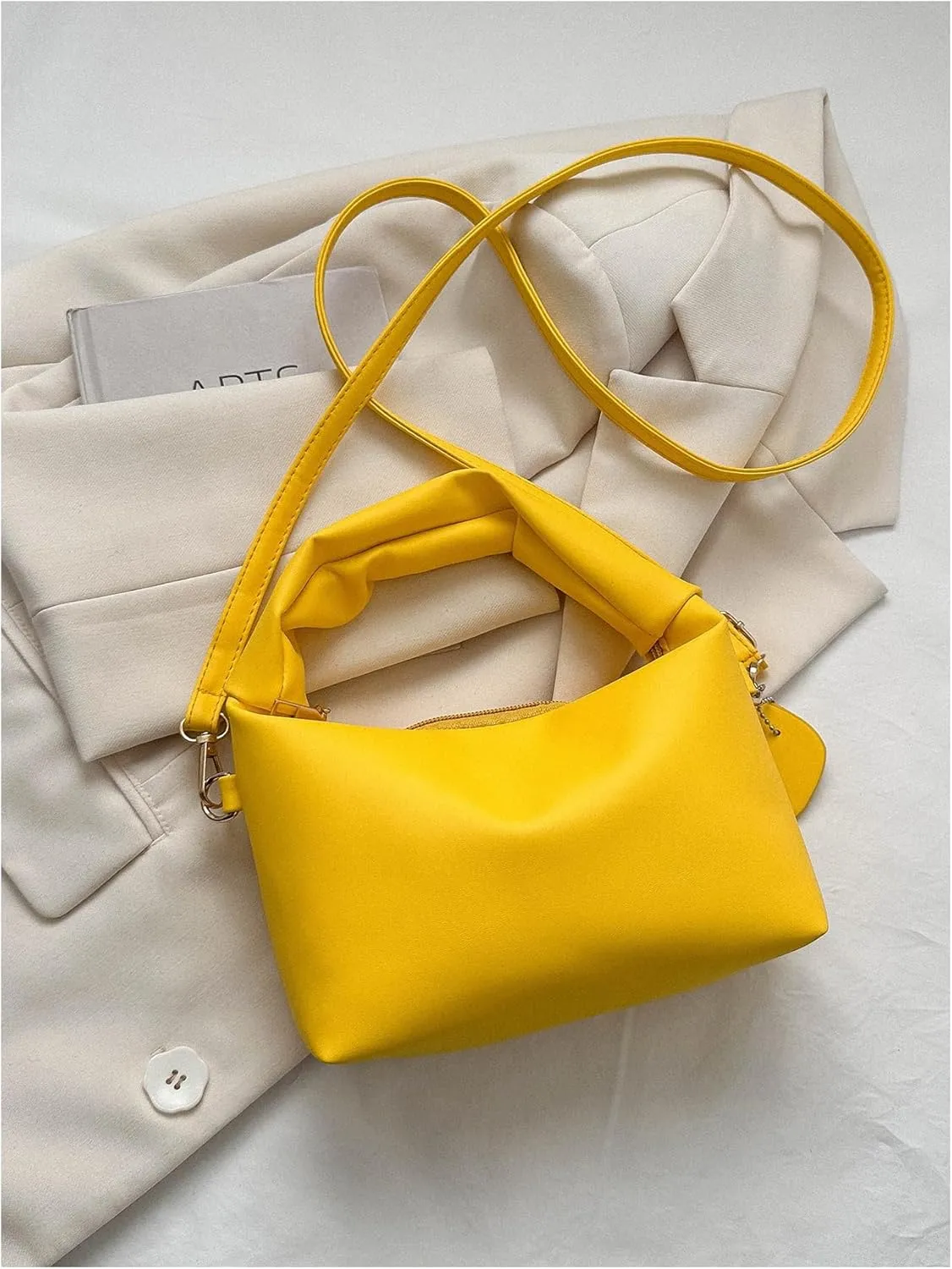 Verdusa Women's Hobo Handbag PU Leather Crossbody Shoulder Bag with Adjustable Strap