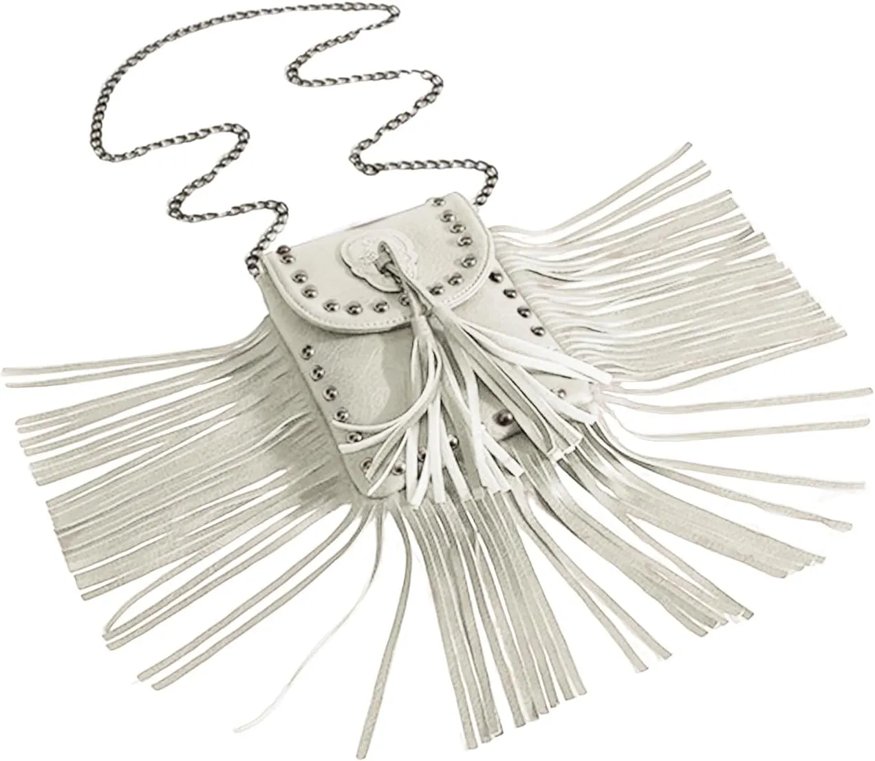 Verdusa Women's Western Country Cowgirl Bag Fringe Crossbody Bags Boho Tassel Messenger Bags Casual Purses