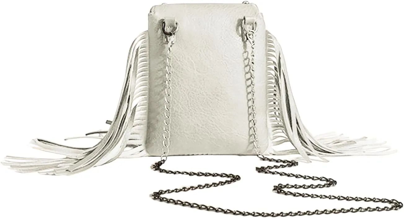 Verdusa Women's Western Country Cowgirl Bag Fringe Crossbody Bags Boho Tassel Messenger Bags Casual Purses