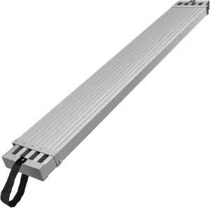 VEVOR Aluminum Telescoping Work Plank, 9-15FT, 500lbs Capacity, 12.5 inch Width, Scaffolding Plank with Skid-Proof Platform Scaffold Ladder Accessory