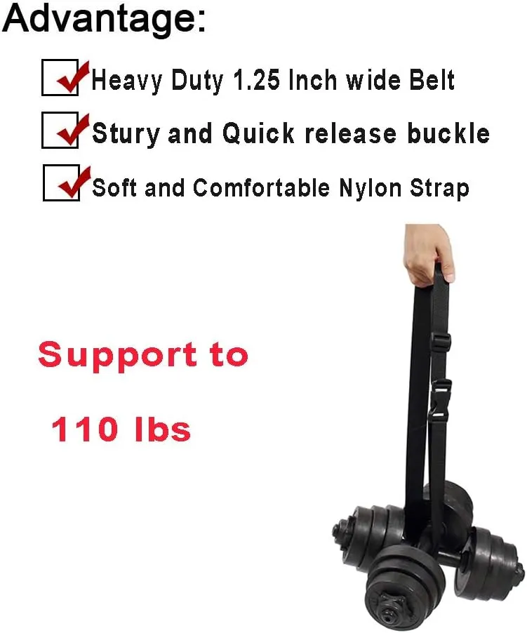 Vigorport Utility Straps with Quick Release Buckle,Nylon Backpack Accessory Sleeping Bag Strap,1.25"*72" Adjustable for Hiking,Travel,Outdoor Sports-4 Pack(Black)