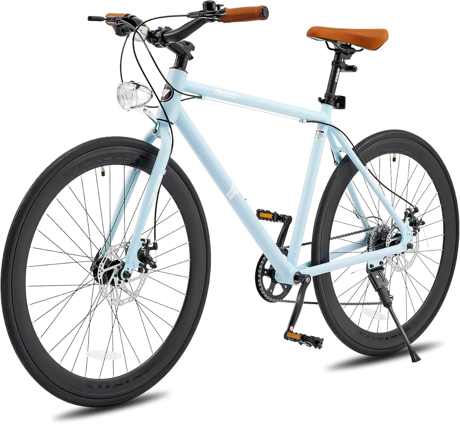 Viribus Hybrid Bikes, 28 inch Road Bike 7 Speed with Lightweight Aluminum Frame, 700C Wheels, Hybrid Bicycle for Men Adults, City Commuters, Vintage Retro