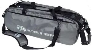 Vise Clear Top 3 Ball Tote Roller Bowling Bag- Gray