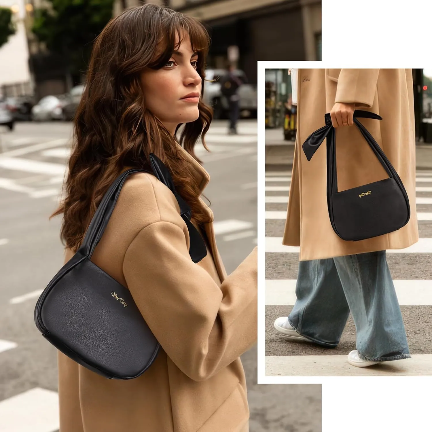 Viva Terry Hobo Hand Bag for Womens, Small Vegan Leather Hobe Handbag Shoulder Purses for Women with Zipper