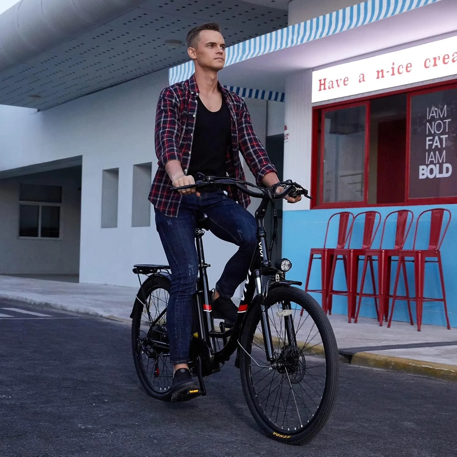 Vivi Electric Bike, 26" Electric Cruiser Bike 1000W Peak Ebike 22MPH Electric Bike for Adults, 48V Removable Battery, Cruise Control, 7 Speed Electric City Commuter Bicycle, UL 2849 Certified