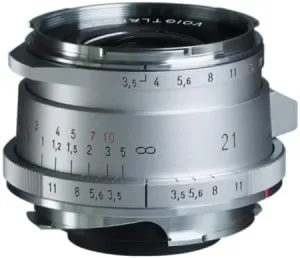 Voigtlander 21mm f/3.5 Color Skopar Vintage Line Aspherical Type II Silver
