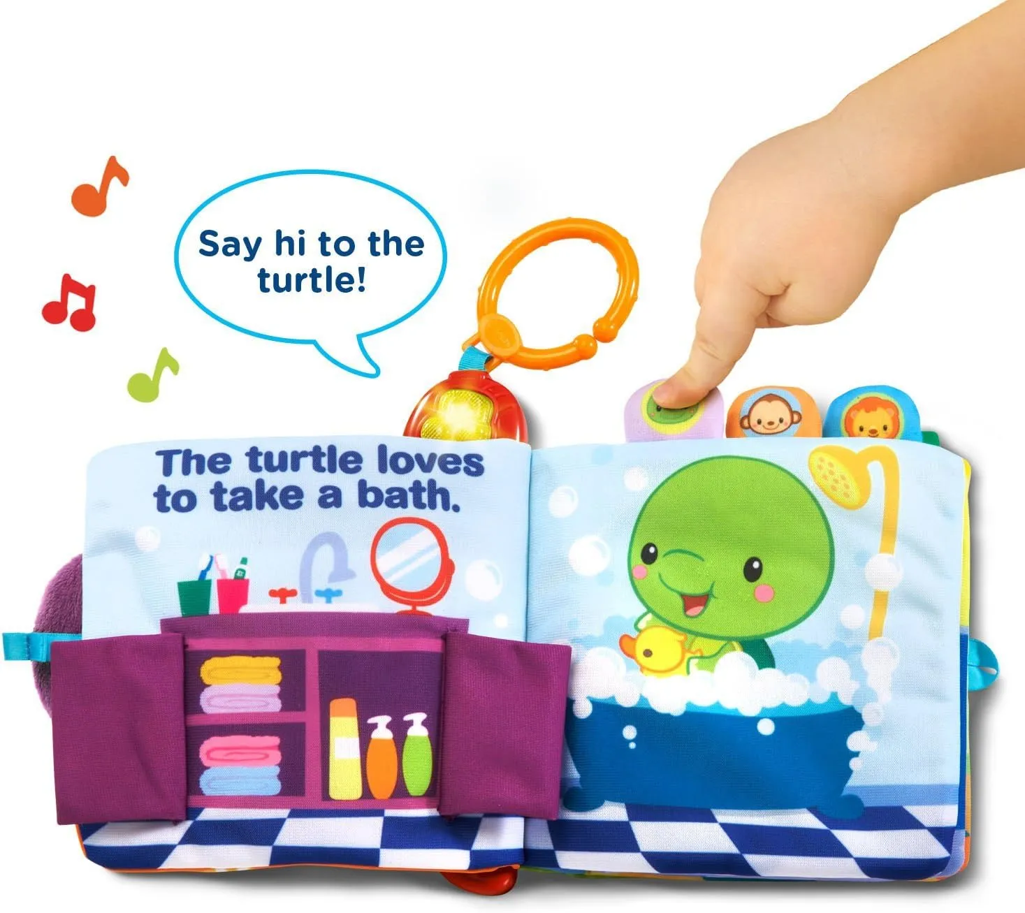 VTech Baby Peek and Play Baby Book, Purple