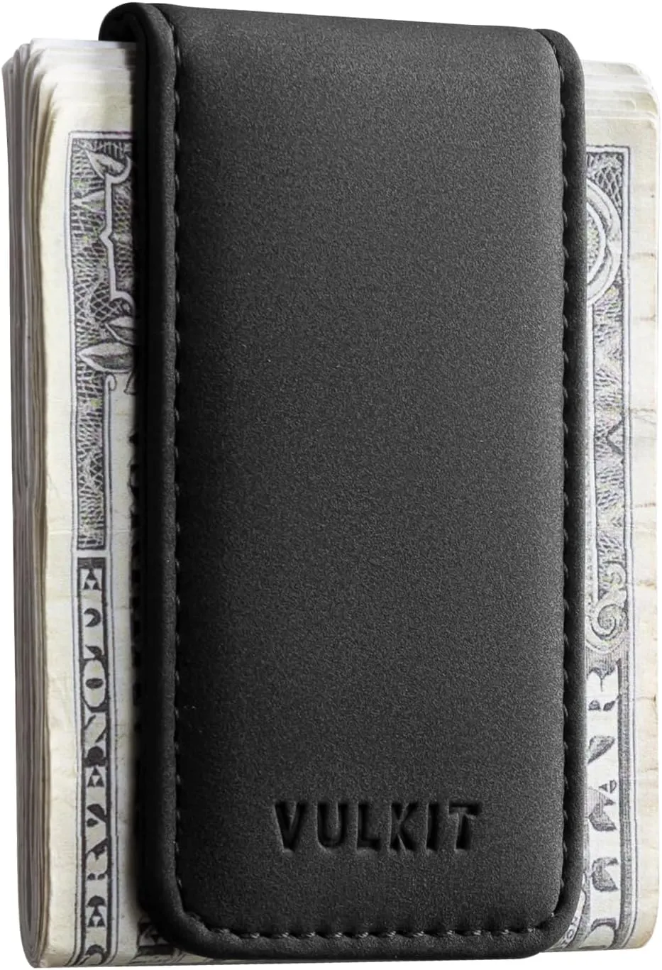 VULKIT Magnetic Money Clip Leather Money Holder Minimalist Design Holds Up to 15 Cash