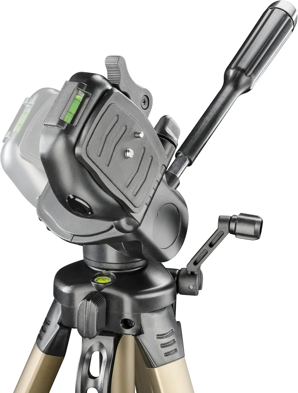 Walimex WT-3530 Basic Tripod with 3D Panhead, 146 cm (max. Load-Bearing Capacity 3 kg, incl. Carry Bag, one Spirit Level, 1 Level)