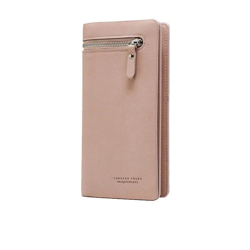 Wallet Female PU Leather Wallet Women's Clutch Leisure Purse Red Pink Style Women Wallets Long Coin Purse Card Holders Carteras