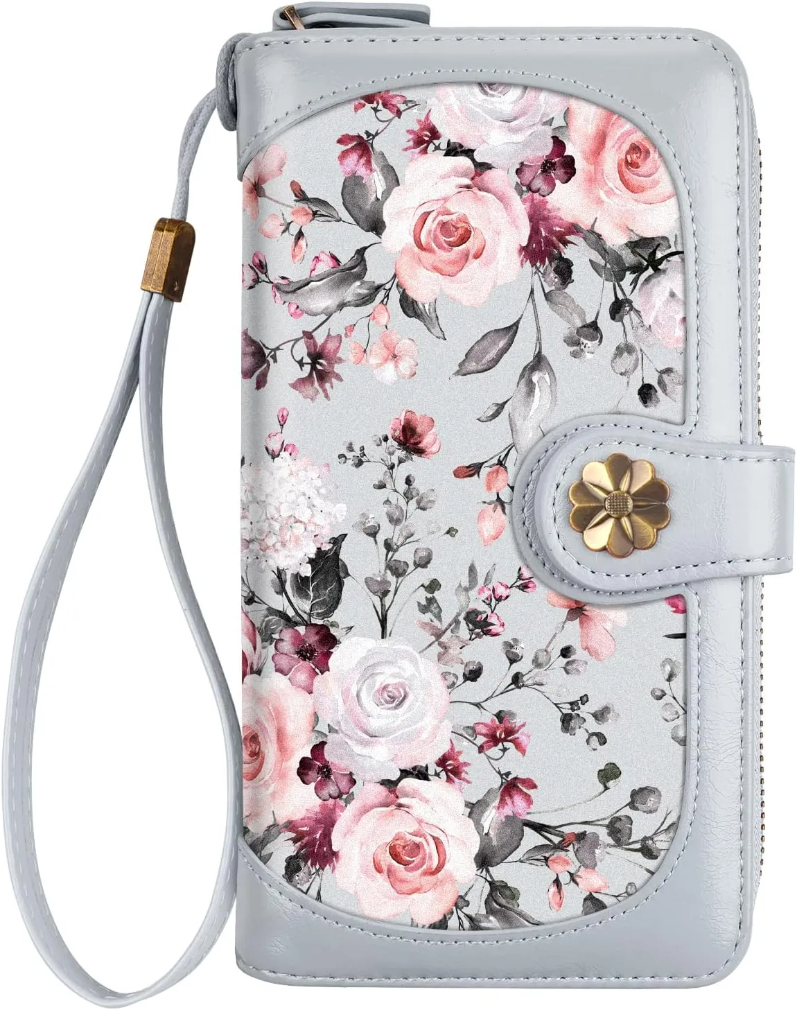 Wallets for Women Multi Card Holder Wallet Clutch Wallet Card Holder Organizer Ladies Purse with Wrist strap Purse