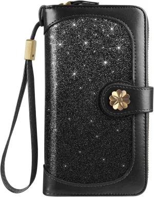 Wallets for Women Multi Card Holder Wallet Clutch Wallet Card Holder Organizer Ladies Purse with Wrist strap Purse