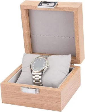 Watch Case Watch Organizer Display Watch Box Single Slot Wood Bracelet Bangle Holder Storage Case Organizer With Pillows Watch Box