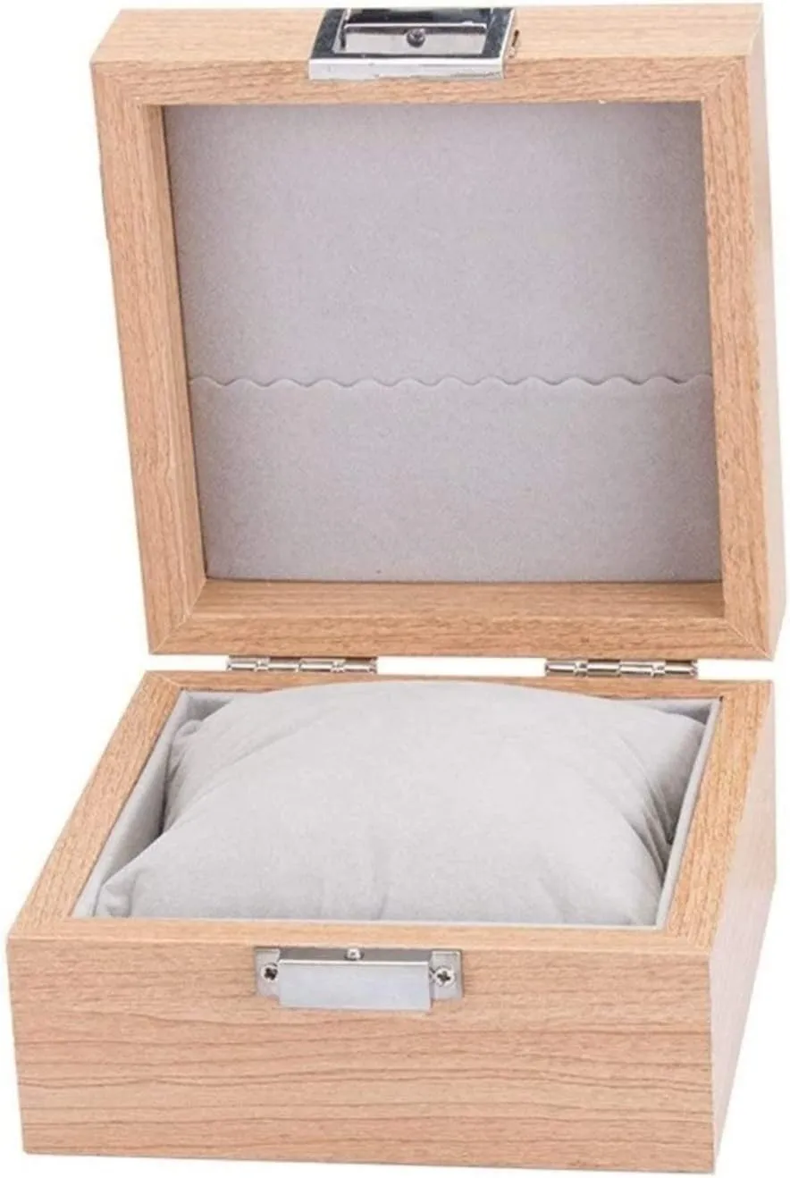 Watch Case Watch Organizer Display Watch Box Single Slot Wood Bracelet Bangle Holder Storage Case Organizer With Pillows Watch Box