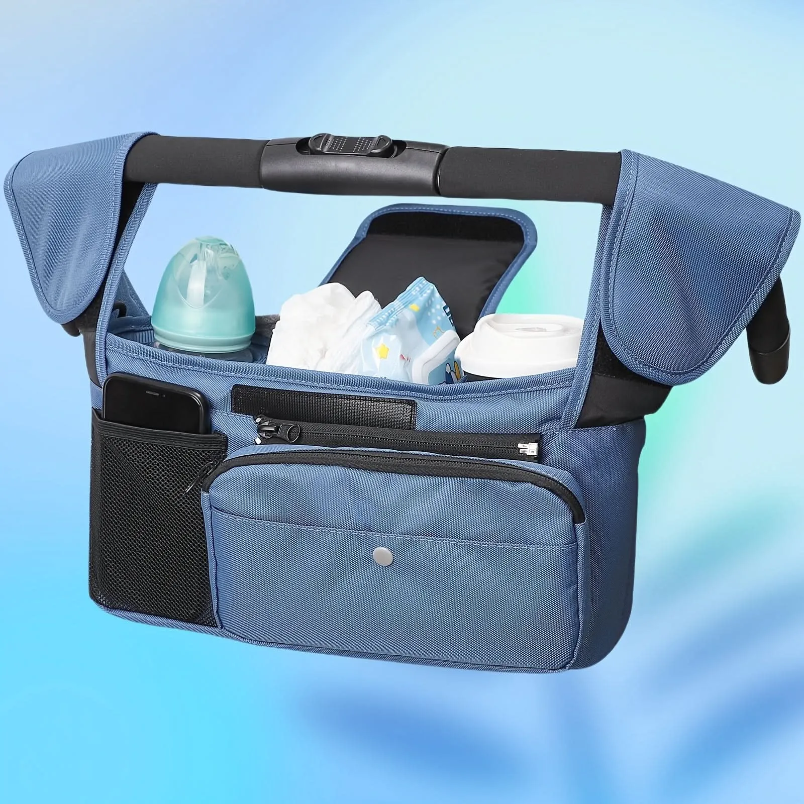 Waterproof Diaper and Bottle Bag for Strollers Organizer